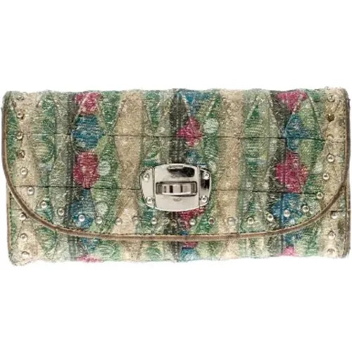 Pre-owned Clutches, female, , Size: ONE SIZE Pre-owned Fabric clutches - Miu Miu Pre-owned - Modalova