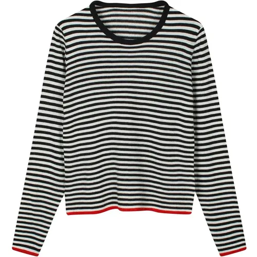 Striped Knit Sweater Alpaca Wool , female, Sizes: L, M, XL, S - Mads Nørgaard - Modalova