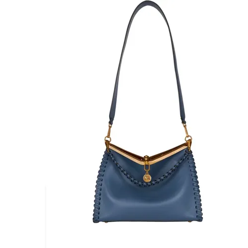 Leather Vela Bag with Thread Work , female, Sizes: ONE SIZE - ETRO - Modalova