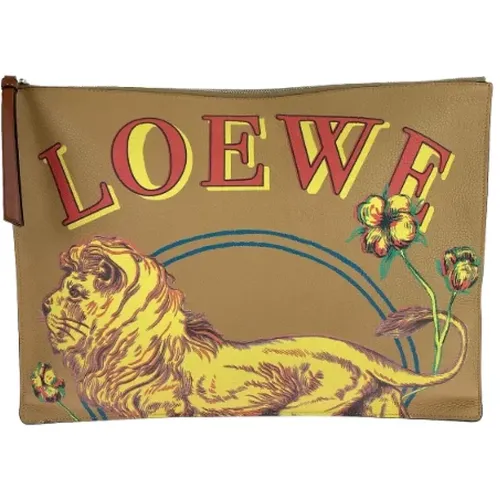 Pre-owned Clutches, female, , Size: ONE SIZE Pre-owned Leather clutches - Loewe Pre-owned - Modalova