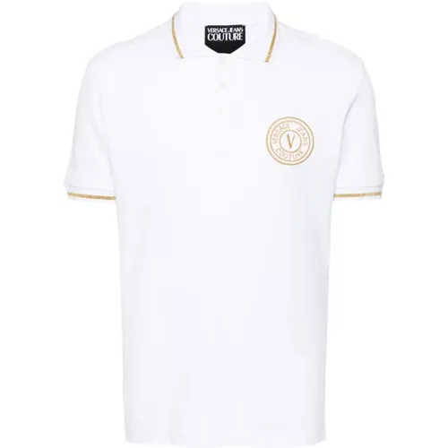 Weißes Polo-Shirt Herrenmode - Versace Jeans Couture - Modalova