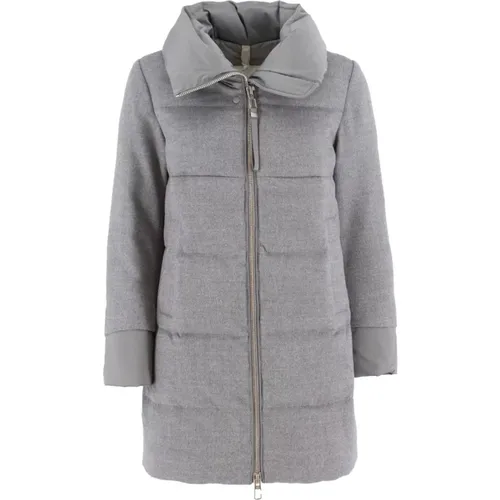 Parkas, female, , Size: M Adjustable Collar Jacket with Metal Zip - Duno - Modalova