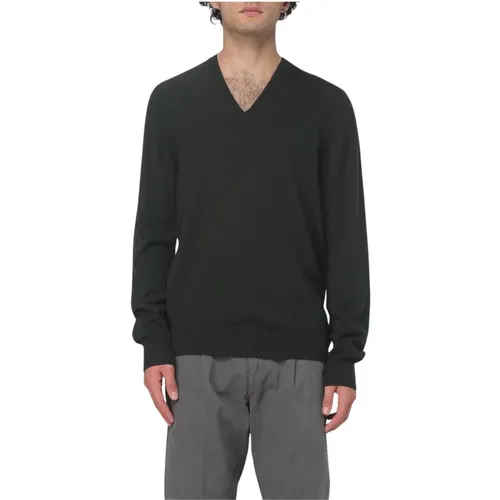 V-neck Knitwear, male, , Size: 2XL Merino Wool VNeck Sweater - Fay - Modalova