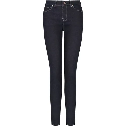 Blaue Denim Skinny Jeans , Damen, Größe: W29 - Giorgio Armani - Modalova