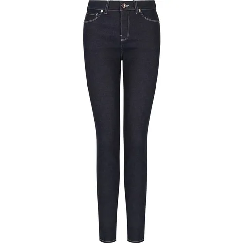 Blaue Denim Skinny Jeans , Damen, Größe: W30 - Giorgio Armani - Modalova