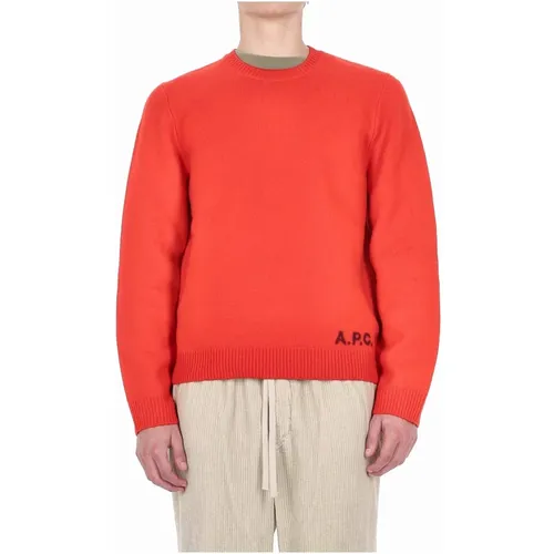 Round-neck Knitwear, male, , Size: M Edward Crewneck - A.p.c. - Modalova