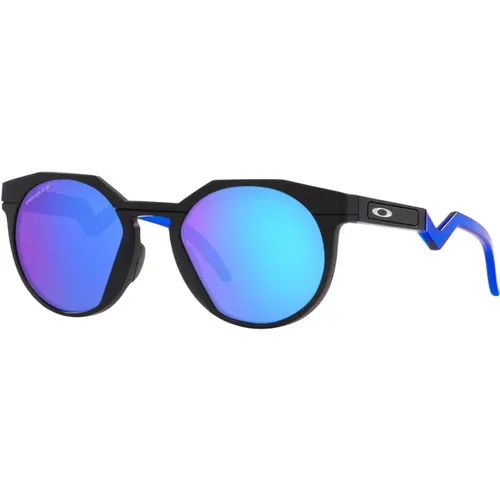 Sunglasses, male, , Size: 52 MM Matte Black Sunglasses with Prizm Sapphire - Oakley - Modalova