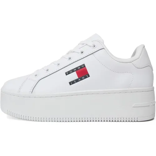 Leather Sneakers , female, Sizes: 3 UK, 7 UK, 4 UK, 8 UK, 6 UK, 5 UK - Tommy Hilfiger - Modalova