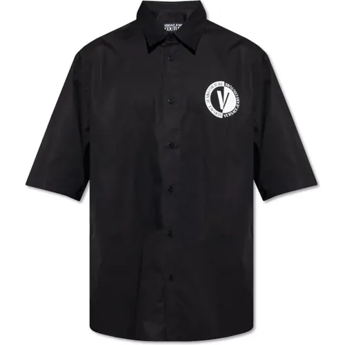 Shirt with logo , male, Sizes: L - Versace Jeans Couture - Modalova