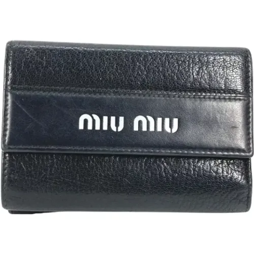 Pre-owned Wallets, female, , Size: ONE SIZE Pre-owned Leather wallets - Miu Miu Pre-owned - Modalova