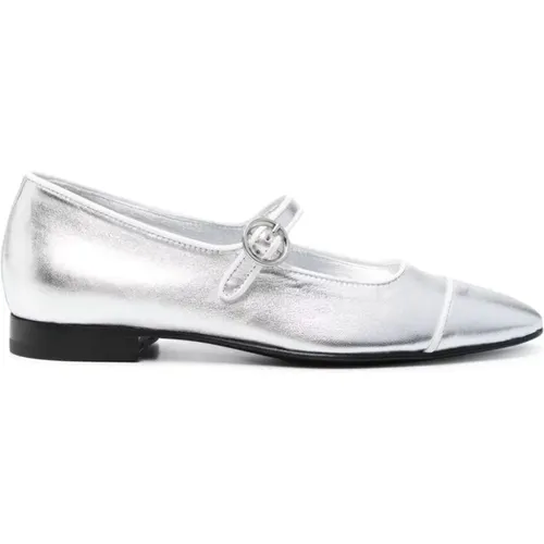Silberfarbene Schuhe mit Mandelzehen , Damen, Größe: 38 EU - Carel - Modalova