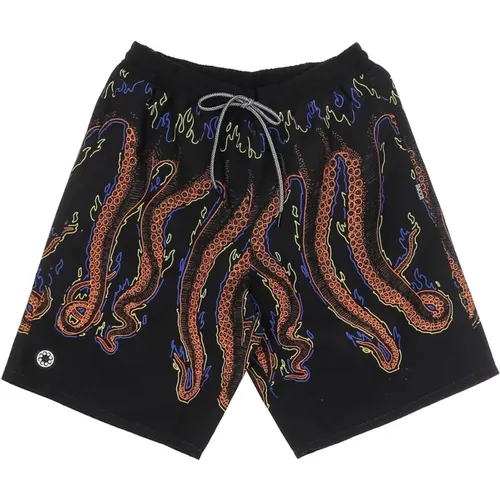 Black Boardshorts with Print , male, Sizes: XL, XS, L, S, M - Octopus - Modalova