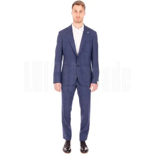 Single Breasted Suits, male, , Size: XL Elegant Dress - Luigi Bianchi Mantova - Modalova