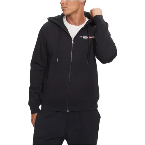 Zip-throughs, male, , Size: L Stylish Sweatshirt for Men - Tommy Hilfiger - Modalova