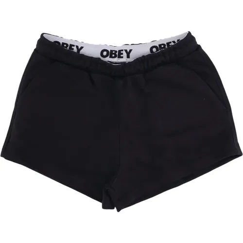 Lisa Terry Schwarze Shorts , Damen, Größe: L - Obey - Modalova