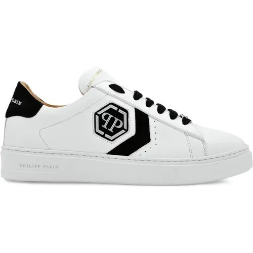 Weiße Hexagon Low-Top Sneakers , Herren, Größe: 40 EU - Philipp Plein - Modalova