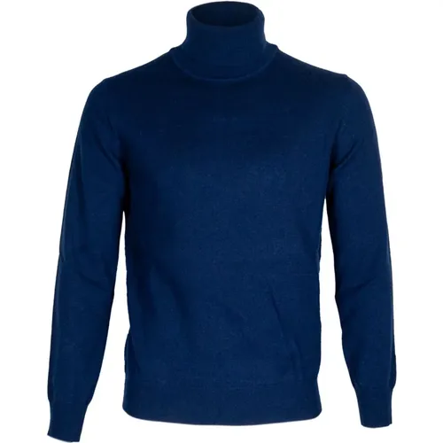 Turtlenecks, male, , Size: L Mens High Neck Sweater Wool Cashmere - Kangra - Modalova