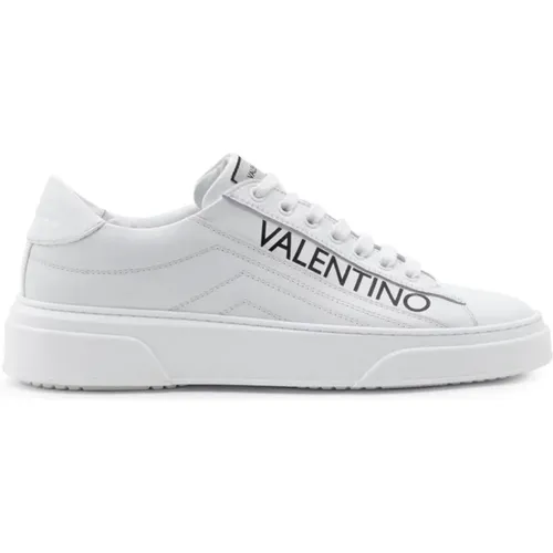 Leather Sneakers with Side Logo Lettering , male, Sizes: 7 UK, 10 UK, 6 UK, 11 UK - Valentino - Modalova