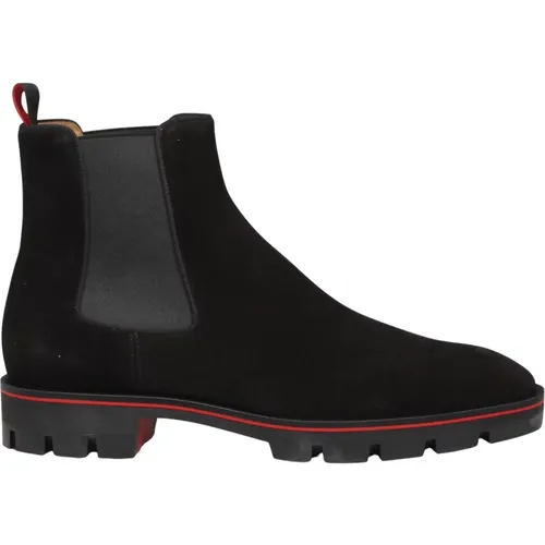 Chelsea Boots, male, , Size: 10 US Flat Ankle Boots Trekking Model - Christian Louboutin - Modalova