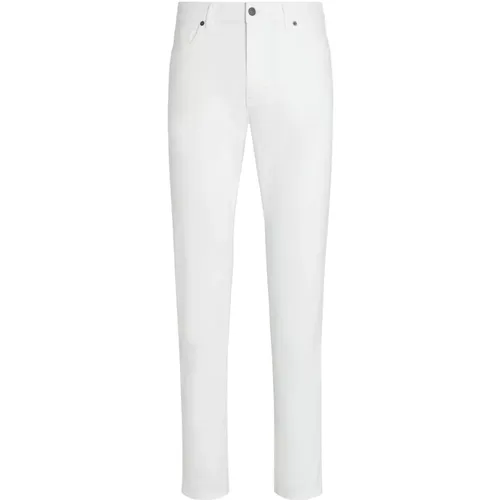 Cotton trousers , male, Sizes: W34 - Ermenegildo Zegna - Modalova