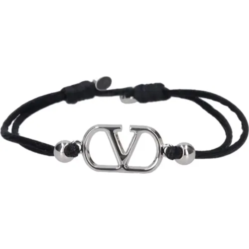Bracelets, male, , Size: ONE SIZE Bijoux Bracelet with VLogo - Valentino Garavani - Modalova