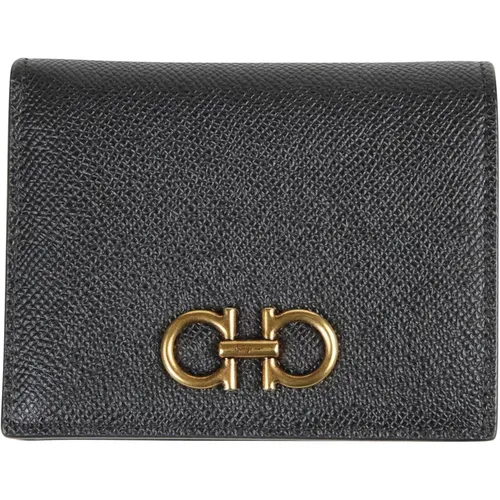 Stylish Leather Wallet for Men , female, Sizes: ONE SIZE - Salvatore Ferragamo - Modalova