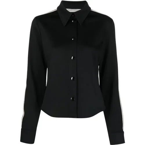 Slim Fit Jersey Shirt with Striped Detail , female, Sizes: S - Palm Angels - Modalova
