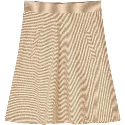 Striped A-line Skirt Partridge , female, Sizes: 2XL, XS, S, XL, 3XL - Mads Nørgaard - Modalova