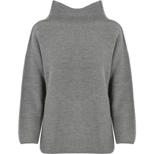 Boxy Wollpullover Hellgrau , Damen, Größe: M - Max Mara - Modalova