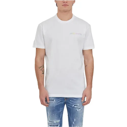 Cool Fit Baumwoll T-Shirt , Herren, Größe: 2XL - Dsquared2 - Modalova