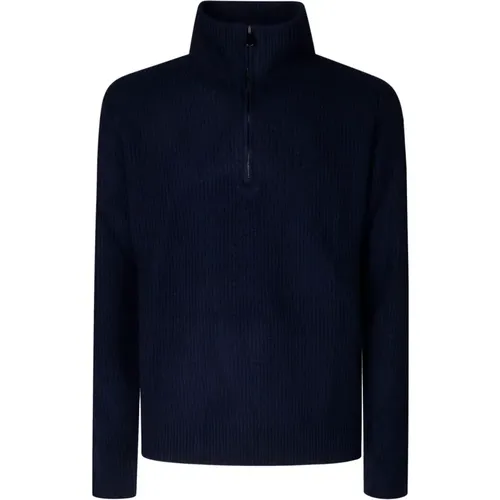 Turtlenecks, male, , Size: S Premium Half-Zip Sweater - Filippo De Laurentiis - Modalova