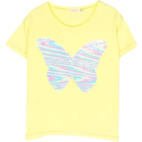 Kinder T-Shirt mit Schmetterlings-Pailletten - Billieblush - Modalova