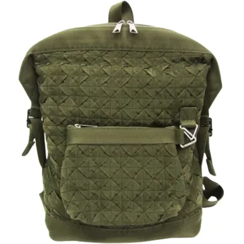 Pre-owned Backpacks, male, , Size: ONE SIZE Pre-owned Canvas backpacks - Bottega Veneta Vintage - Modalova