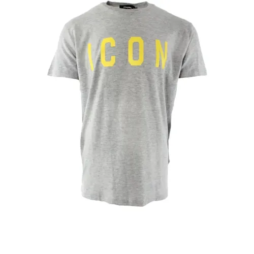 Cool Fit Grey T-shirt for Men , male, Sizes: L - Dsquared2 - Modalova