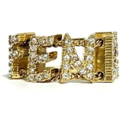 Pre-owned Jewellery, female, , Size: ONE SIZE Pre-owned Fabric rings - Fendi Vintage - Modalova