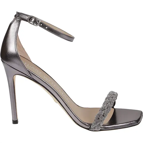 Gunmetal Nudistcurve High Heel Sandalen , Damen, Größe: 36 EU - Stuart Weitzman - Modalova