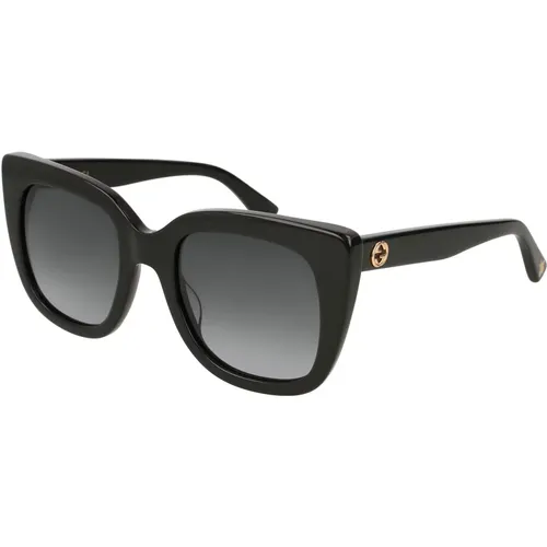 Schwarz/Grau Schattierte Sonnenbrille , Damen, Größe: 51 MM - Gucci - Modalova