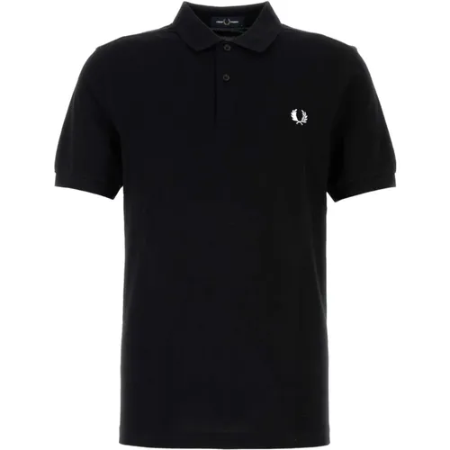 Schwarzes Polo-Shirt , Herren, Größe: L - Fred Perry - Modalova