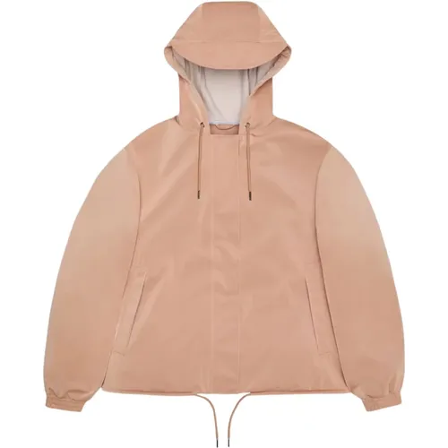 Rain Jackets, female, , Size: XS String W Jacket in Salmon - Rains - Modalova