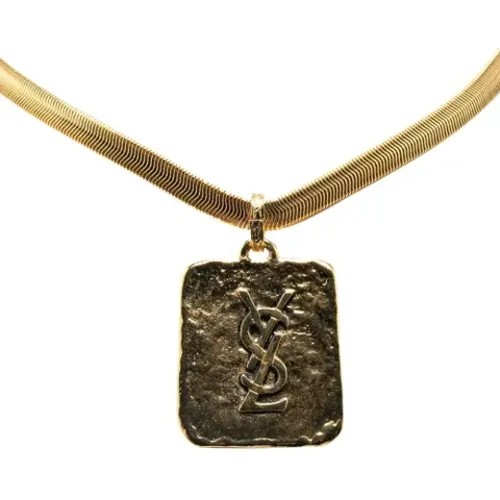 Pre-owned Jewellery, female, , Size: ONE SIZE Pre-owned Metal necklaces - Yves Saint Laurent Vintage - Modalova