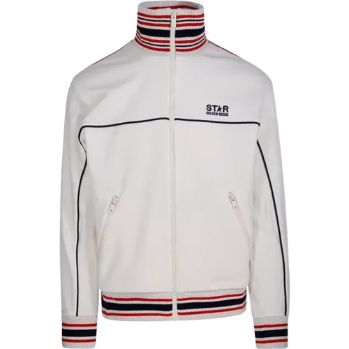 Zip-throughs, male, , Size: L Zipped Track Jacket - Golden Goose - Modalova