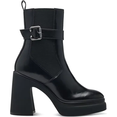 Schwarze Trendige Stiefel mit Anti-Slide Technologie , Damen, Größe: 38 EU - tamaris - Modalova