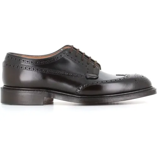 Ebony Brushed Leather Wingtip Shoes , male, Sizes: 7 UK, 9 UK, 10 UK - Church's - Modalova