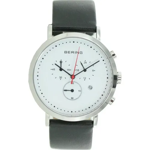 Watches, unisex, , Size: ONE SIZE Unisex Analog Quartz Classic Collection Watch with Calf Leather Strap and Sapphire Glass 10540-404 - Bering - Modalova