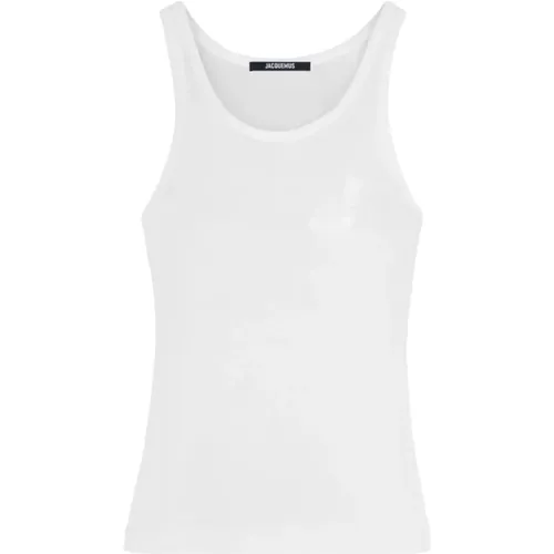 Fischer Motiv Weißes T-Shirt , Herren, Größe: M - Jacquemus - Modalova