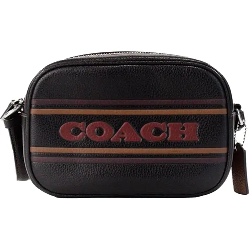 Jamie Mini Schwarz Logo Streifen Kamera Crossbody Tasche - Coach - Modalova