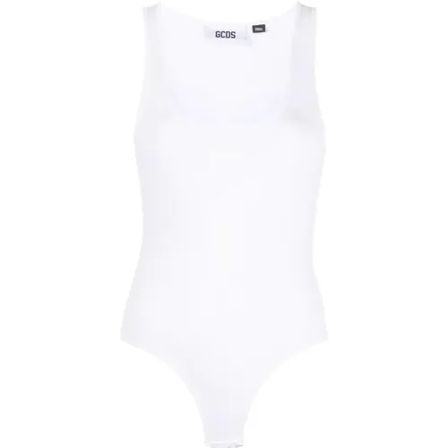 Weißes Casual Body Jersey Bodysuit , Damen, Größe: L - GCDS - Modalova