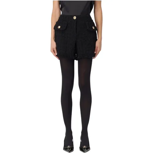 Short Shorts, female, , Size: XS Boucle Tweed Fashion Shorts - Versace - Modalova