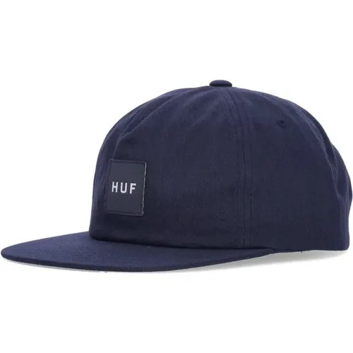 Caps, male, , Size: ONE SIZE Flat Visor Cap Snapback Navy - HUF - Modalova