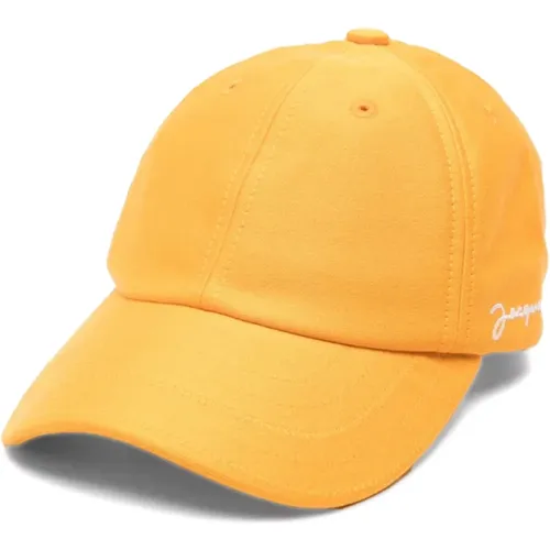 Dark Cotton Curved Visor Hat , unisex, Sizes: 60 CM, 58 CM, 56 CM - Jacquemus - Modalova